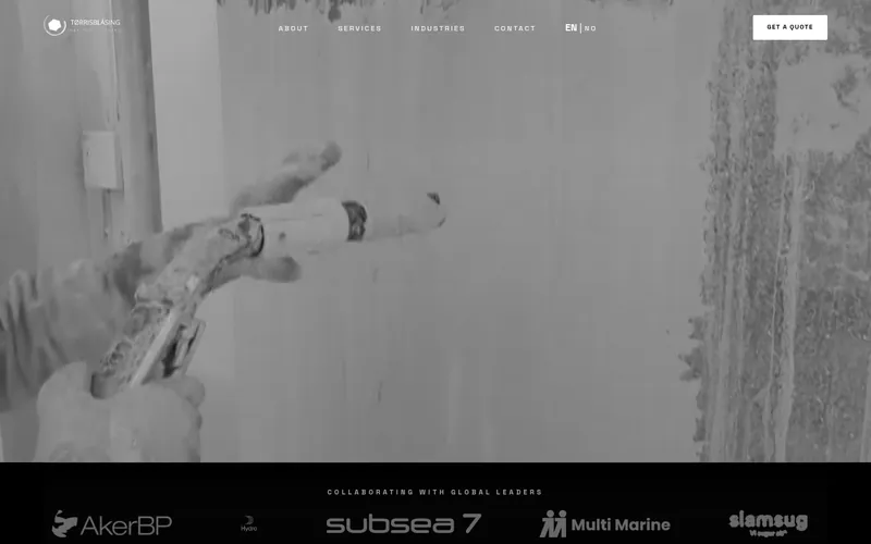 Dryiceblasting.no svetainė, pramoninis sauso ledo valymas Norvegijoje